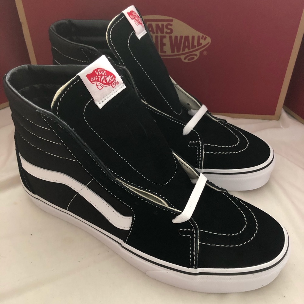 Vans Sk8 hi black white